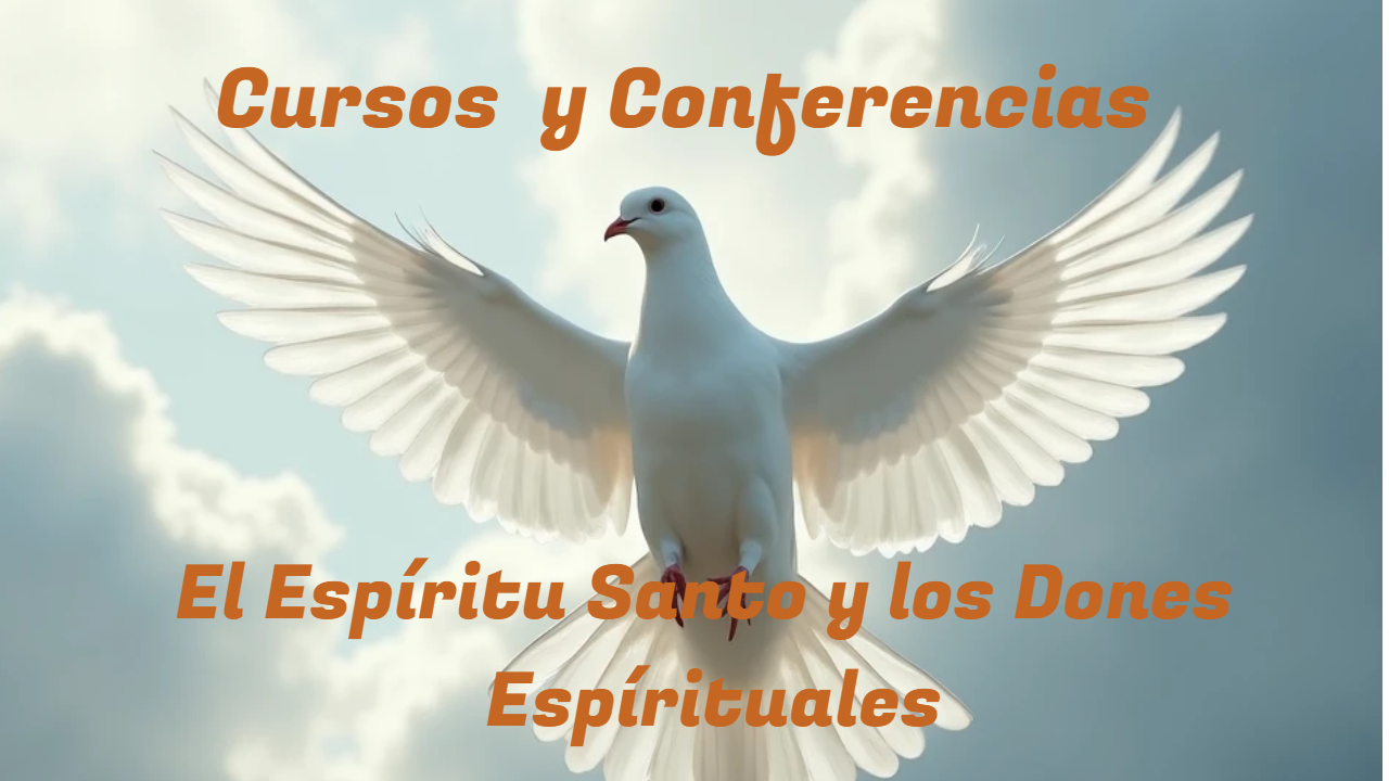 Imagen de una paloma volando entre las nubes en un atardecer soleado del curso el Espíritu Santo y los dones espirituales del sitio web cursosdefe.com