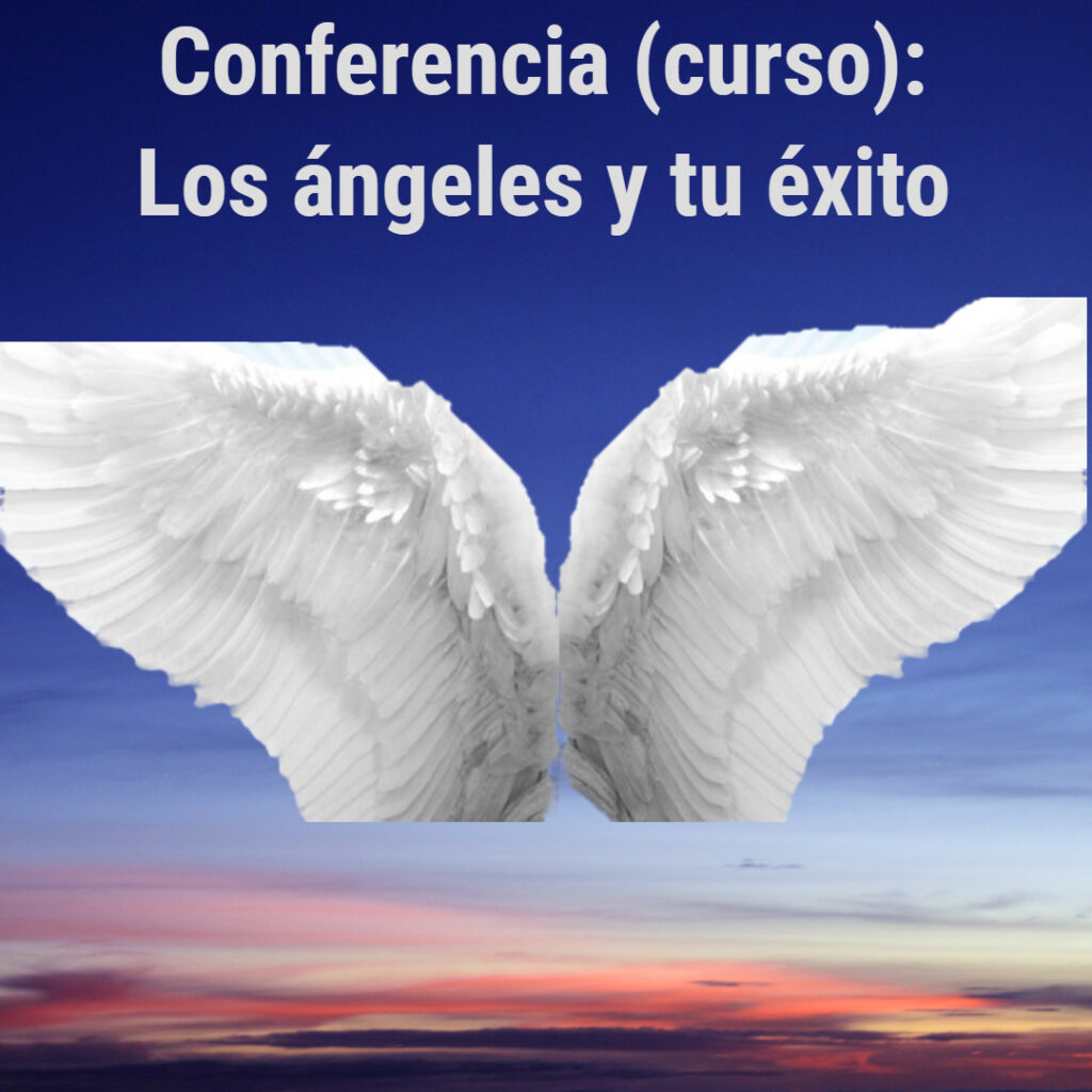 Imagen de dos alas blancas que representan un ángel el medio de un cielo azul,, del curso Los Ángeles y tu éxito, de cursosdefe.com